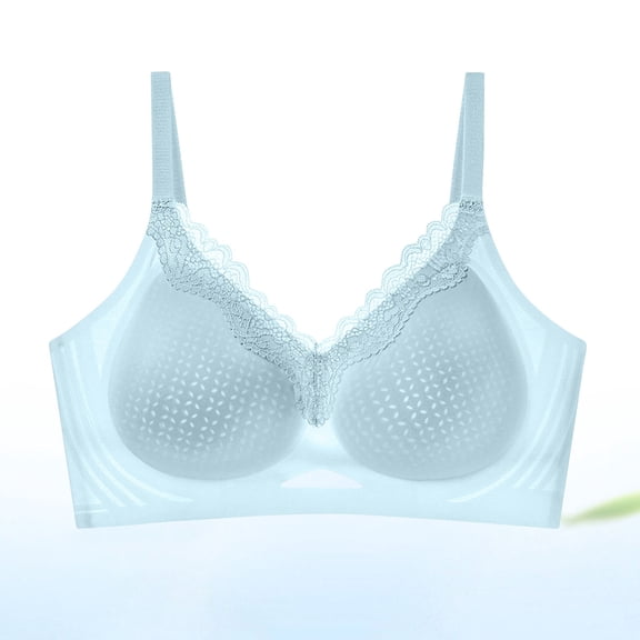 Plus Size Bras for Women M-5XL Lace Splice Push Up Wireless Bralettes Womens Seamed Breathable Padded Underwear Bra