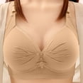 thumbnail image 1 of Plus Size Bras for Women Support Wireless Breathable Everyday Bras Push up Bralette Khaki 5XL 50/115, 1 of 9