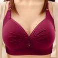 thumbnail image 1 of Plus Size Bras for Women Support Wireless Breathable Everyday Bras Push up Bralette Red 5XL 50/115, 1 of 3