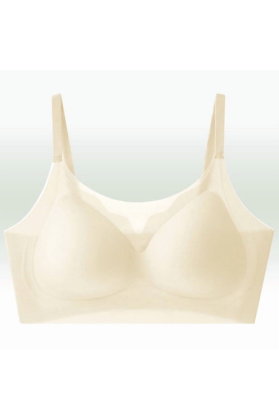 Plus Size Bras for Women Wireless Multiway Convertible Bra Removable Cross Halter Straps Seamless Push Up Cups Smooth Invisible Party Daily
