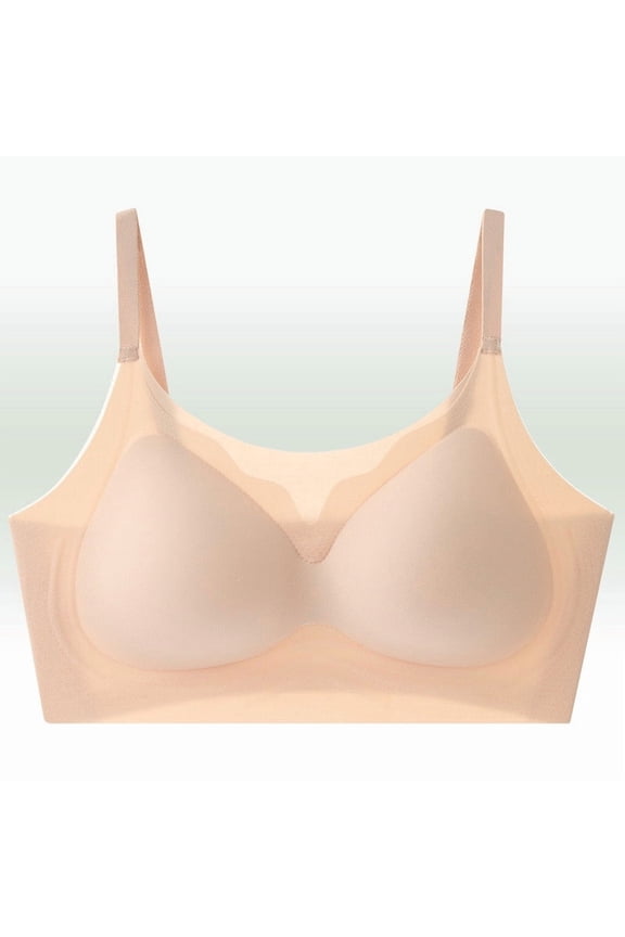 Plus Size Bras for Women Wireless Multiway Convertible Bra Removable Cross Halter Straps Seamless Push Up Cups Smooth Invisible Party Daily