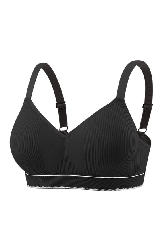 Plus Size Bras for Women Wireless Unlined Mesh Bra Heavy Bust Gentle Compression Wide Underarm