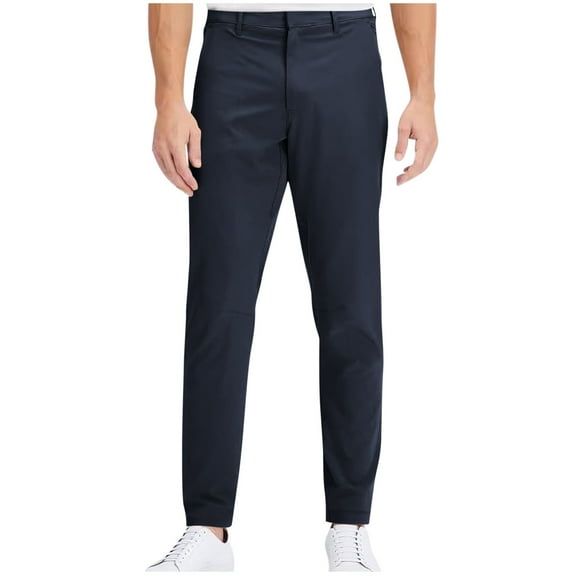 Plus Size Bussiness Pants for Mens High Waisted Athletic-Fit Sweatpants Baggy Stretchy Wide Leg Pants Athletic Stretch Dressy Trousers with Pockets Office Work Pant