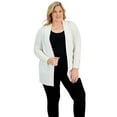 thumbnail image 1 of Plus Size Button-Sleeve Flyaway Cardigan Sweater Neo Natural 1X, 1 of 1