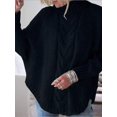 thumbnail image 1 of Plus Size Cable-Knit Long Sleeve Sweater – Full Size Ribbed Cozy Winter Knit, 1 of 11