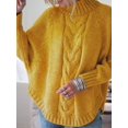 thumbnail image 1 of Plus Size Cable-Knit Long Sleeve Sweater – Full Size Ribbed Cozy Winter Knit, 1 of 11