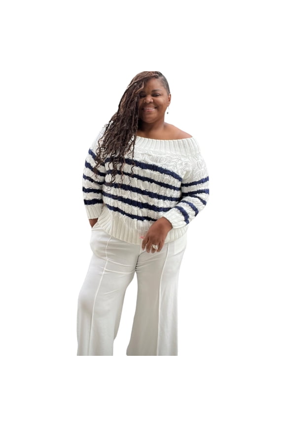 Plus Size Cable Knit Soft Plus Size Sweater