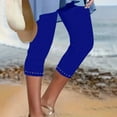 thumbnail image 1 of Plus Size Capri Pants for Women High Waisted Workout Leggings Rhinestone Athletic Stretch Yoga Capris, 1 of 6