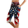 thumbnail image 1 of Plus Size Capris Leggings for Womens Independence Day Yoga Sweatpants Usa Flag Star Printed Pants Athletic-Fit Quick-Dry Capris High Waisted Pants Beach Travel Vacation Capris, 1 of 7