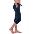 thumbnail image 1 of Plus Size Capris for Women Workout Yoga Capri Pants Drawstring Comfy 3/4 Sweatpants with Two Pockets Solid Color (X-Small, Navy), 1 of 6