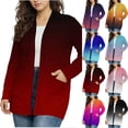 thumbnail image 1 of Plus Size Cardigan for Women Long Sleeve Open Front Cardigan with Pockets Casual Loose Fit Lightweight Outerwear for Daily Wear, 1 of 6