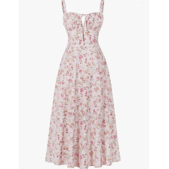 Plus Size Casual Dresse For Women Summer Short Fly Sleeve V Neck High Waist Casual Loose Striped Midi Dresses