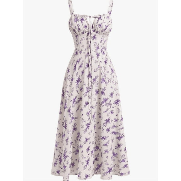 Plus Size Casual Dresse For Women Summer Short Fly Sleeve V Neck High Waist Casual Loose Striped Midi Dresses