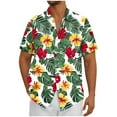 thumbnail image 1 of Plus Size Casual Men's Shirts Big and Tall Lightweight Tops & Blouses Hawaiian Shirts for Men Summer Casual Beach Vacation Pullover T-Shirts Multicolor 4XL, 1 of 5