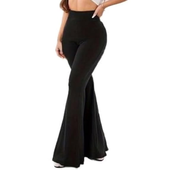 Plus-Size Casual Pants for Women high-Waisted Bell Bottoms Yoga