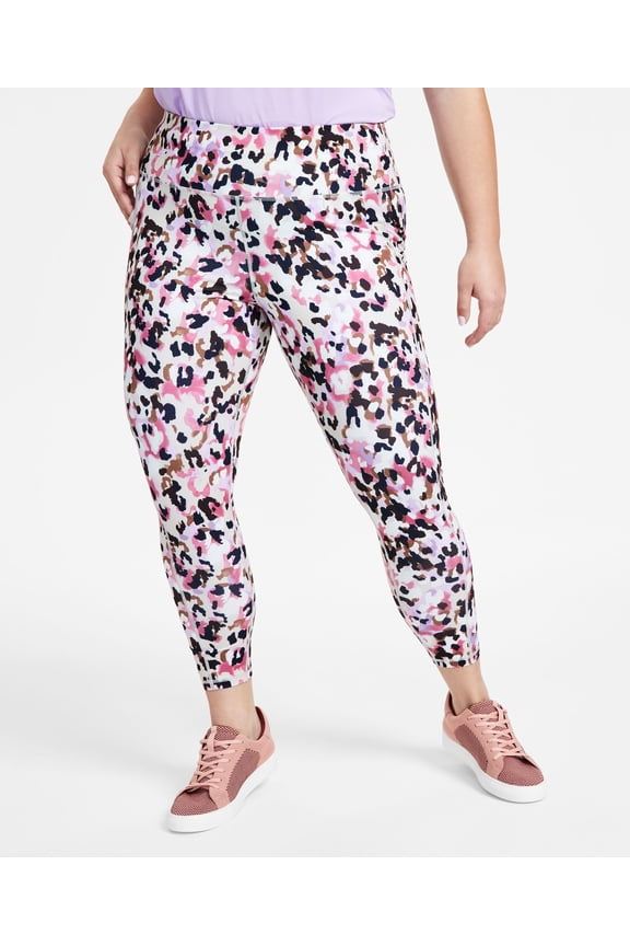 Plus Size Cheetah Splash 7/8 Leggings Cheetah/Crocus 3X