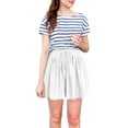 thumbnail image 1 of Plus Size Chiffon Shorts - Wide Leg Summer Skirt Pants for Women, White Women's Plus Size Wide Leg Shorts for Women's Summer 200 Catties Chiffon Trousers Skirt Mm Elastic Waist Loose Versatile, 1 of 7