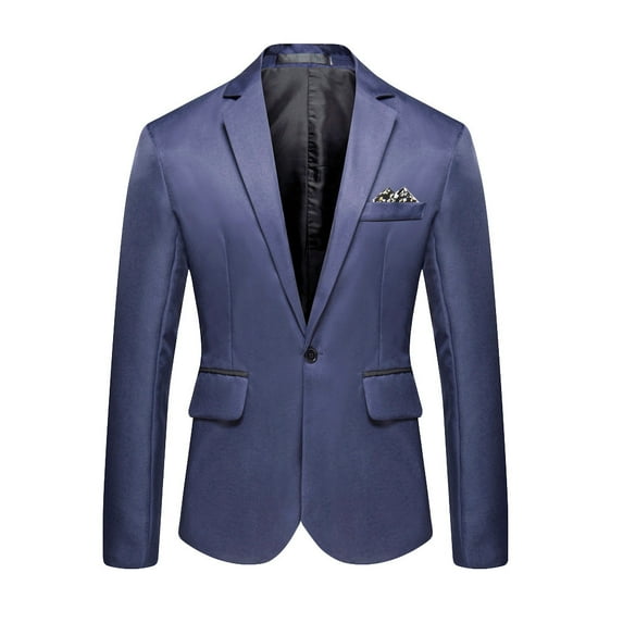 Plus Size Mens Suit Jacket 50 Short Fayshow0 Men's Stylish Casual Blazer Business Wedding Party Outwear Coat Suit Tops Navy