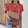 thumbnail image 1 of Plus Size Tops V-Neck Casual Short-Sleeved Spring And Summer Blouses, 1 of 5