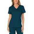 thumbnail image 1 of Plus Size Working Uniforms Scrub Tops T-Shirts Floral Printed Turtle Neck Tank Top Dressy Short Sleeve Oversized T Shirts, 1 of 3