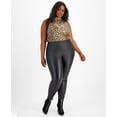 thumbnail image 1 of Plus Size Coated Leggings Deep Black 2X, 1 of 1