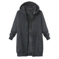 thumbnail image 1 of Plus Size Coats for Women Vintage Fleece Hooded Zipper Coat Long Sleeve Coat Tops, 1 of 5