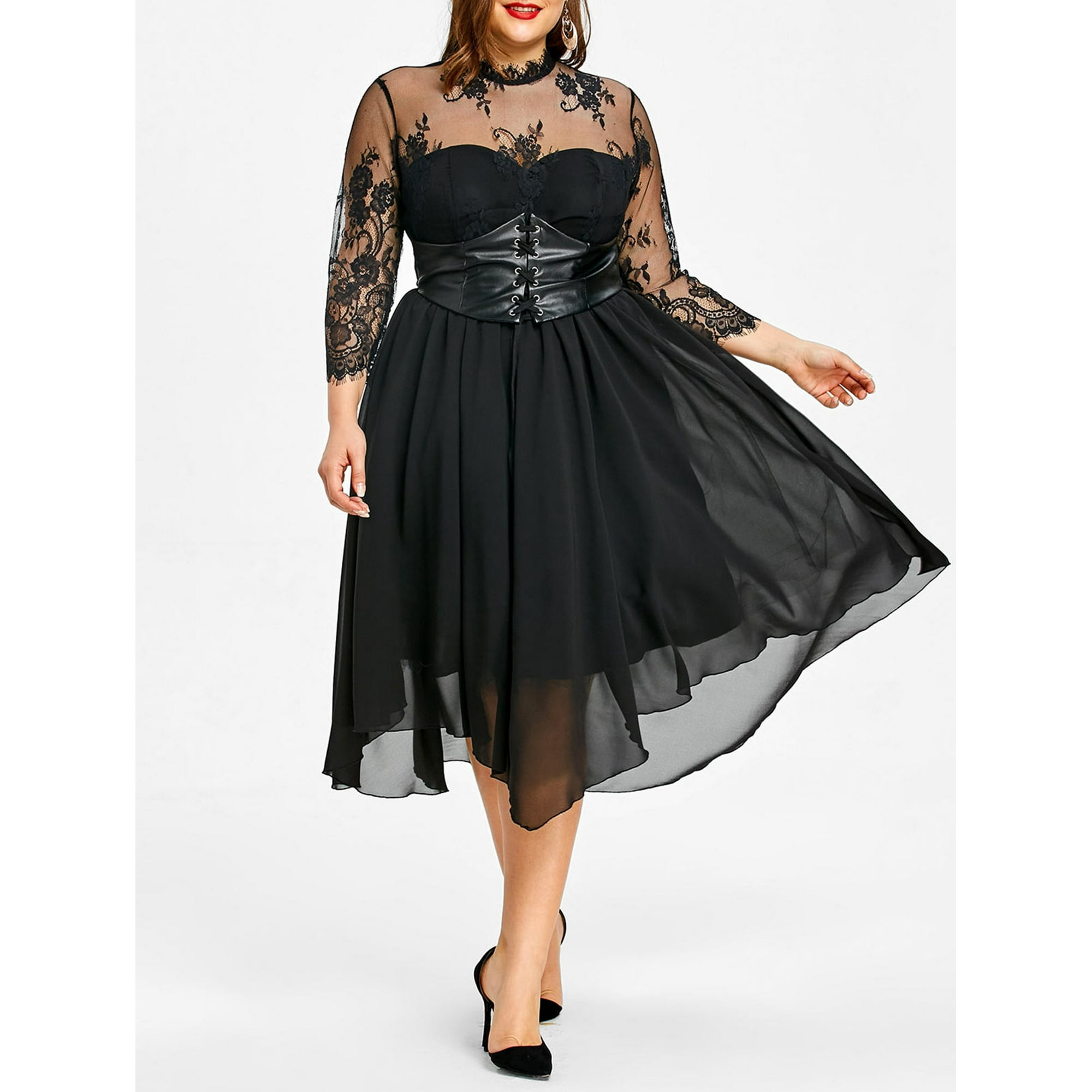 long sleeve chiffon short dress Black Prom Formal for $250.99 – The Dress Outlet Size:4 years (104 cm) bustier dress Elegant Black Embroidered Dress