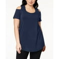 thumbnail image 1 of Plus Size Cold-Shoulder Top Intrepid Blue 4X, 1 of 1