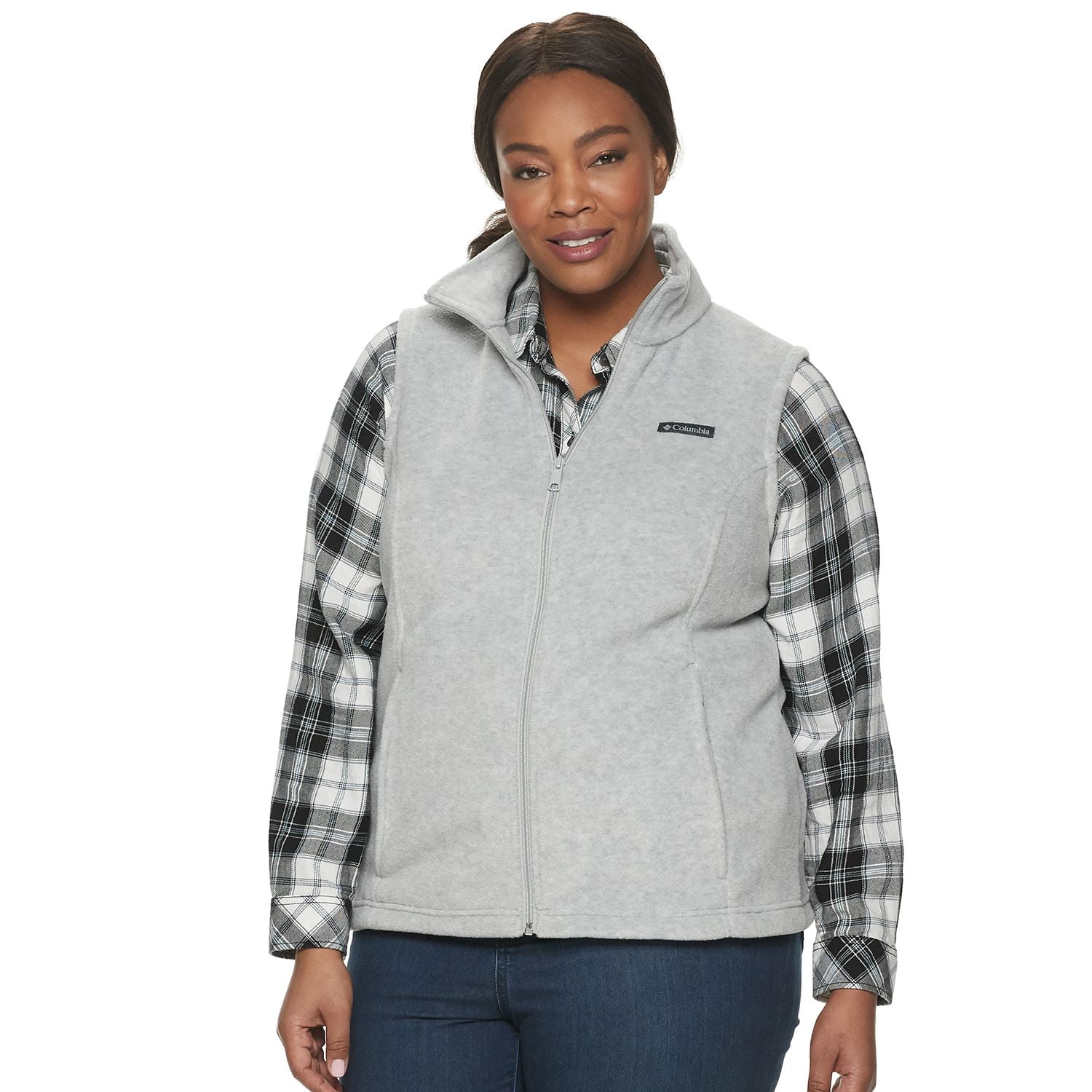 Columbia Damen Benton Springs Fleeceweste – Kuschelig Warme Plus Size Weste – Mit Reißverschlusstaschen