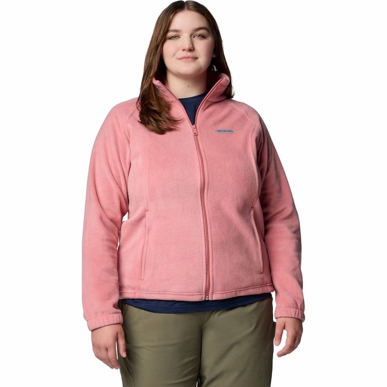 WW6439 Columbia Women's Benton Springs Full Zip Pink Agave 3X Plus