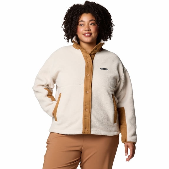 Plus Size Columbia Cloud Point Snap Fleece Color: Dark Stone Size: 3X