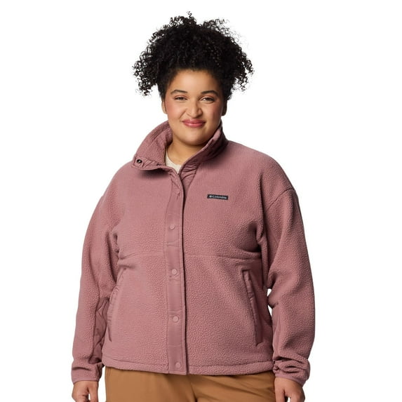 Plus Size Columbia Cloud Point Snap Fleece Color: Fig Size: 3X