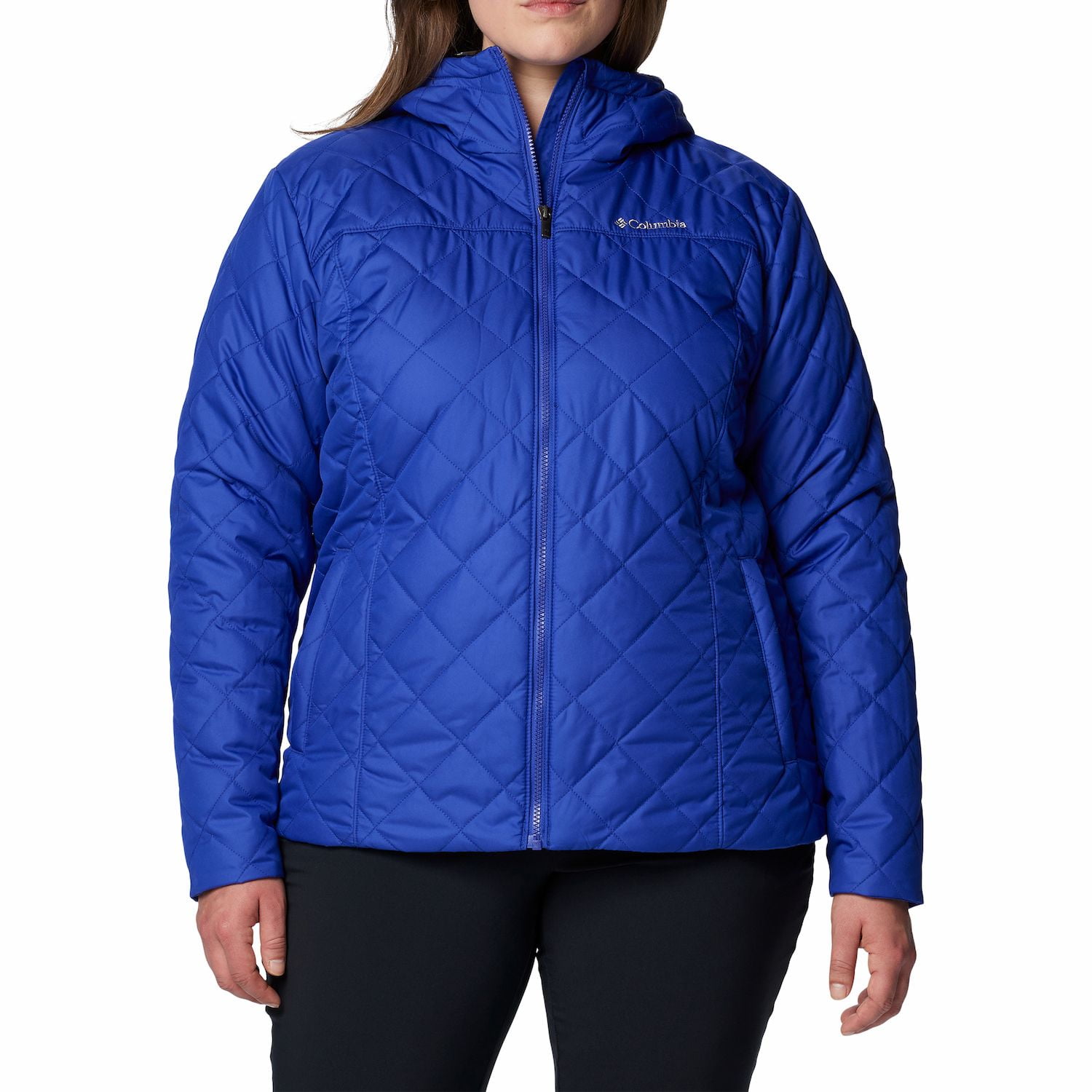 Plus Size Columbia Copper Crest II Hooded Jacket Color: Clematis