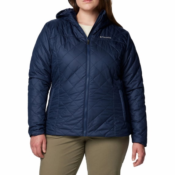 Plus Size Columbia Copper Crest II Hooded Jacket Color: Collegiate Navy Size: 3X