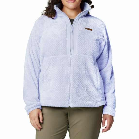 Plus Size Columbia Fire Side III Full Zip Fleece Jacket Color: Snowdrift Size: 2X