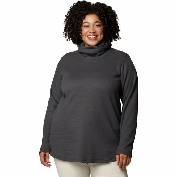 Plus Size Columbia Holly Hideaway Cowl Neck Pullover Color: Shark Size: 2X