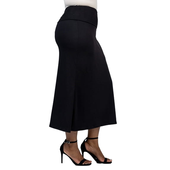 Plus Size Comfortable Foldover Maxi Skirt