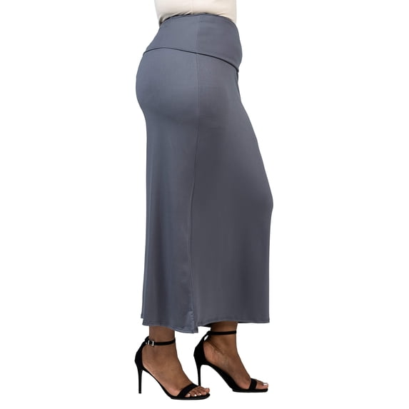 Plus Size Comfortable Foldover Maxi Skirt