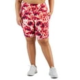thumbnail image 1 of Plus Size Compression High-Rise Bike Shorts Pink Shock 1X, 1 of 1
