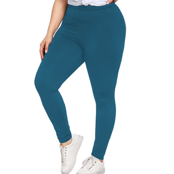 Plus Size Compression Leggings for Women Workout Sport Tummy Control Soft Full Length Oversize Lightweight Womens Pants Navy