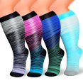 thumbnail image 1 of Plus Size Compression Socks for Women Men 20-30 mmHg 2xl 3xl 4xl , Wide Calf High Tights Long SocksStockings Best Support for Circulation, Running, 1 of 7