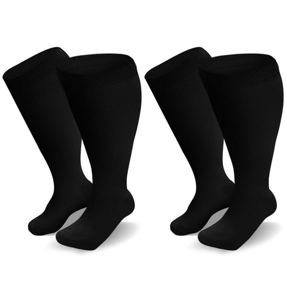 Plus Size Compression Socks for Women Men 20-30 mmHg 2xl 3xl 4xl , Wide Calf High Tights Long SocksStockings Best Support for Circulation, Running