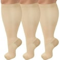 thumbnail image 1 of Plus Size Compression Socks for Women Men 20-30 mmHg 2xl 3xl 4xl , Wide Calf High Tights Long SocksStockings Best Support for Circulation, Running, 1 of 6