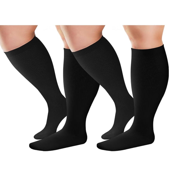 Plus Size Compression Socks for Women Men 20-30 mmHg 2xl 3xl 4xl , Wide Calf High Tights Long SocksStockings Best Support for Circulation, Running