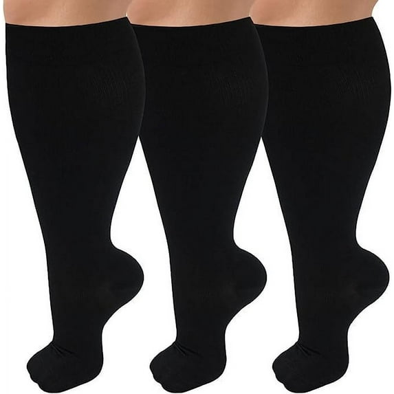 Plus Size Compression Socks for Women Men 20-30 mmHg 2xl 3xl 4xl , Wide Calf High Tights Long SocksStockings Best Support for Circulation, Running