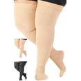 thumbnail image 1 of Plus Size Compression Thigh Highs for Men and Women 20-30mmHg - Beige, 5XL, 1 of 12