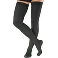 thumbnail image 1 of Plus Size Compression Thigh High for Men and Women 20-30mmHg Black 2X-Large, 1 of 10