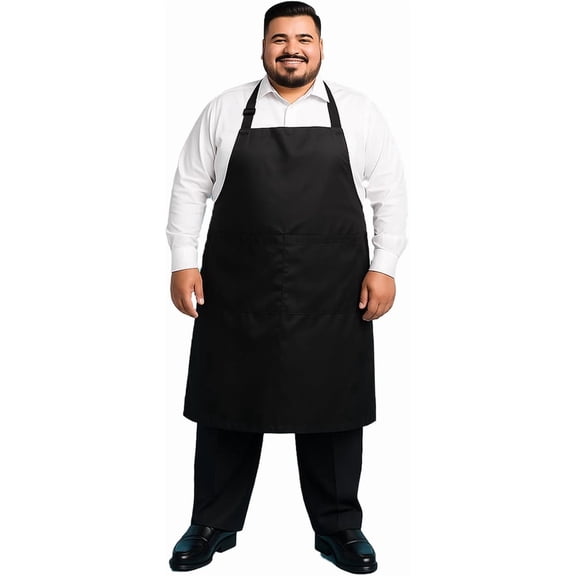 Plus Size Cooking Aprons Unisex 1pk With Pockets Ideal for Waist Kitchen Durable & Functional