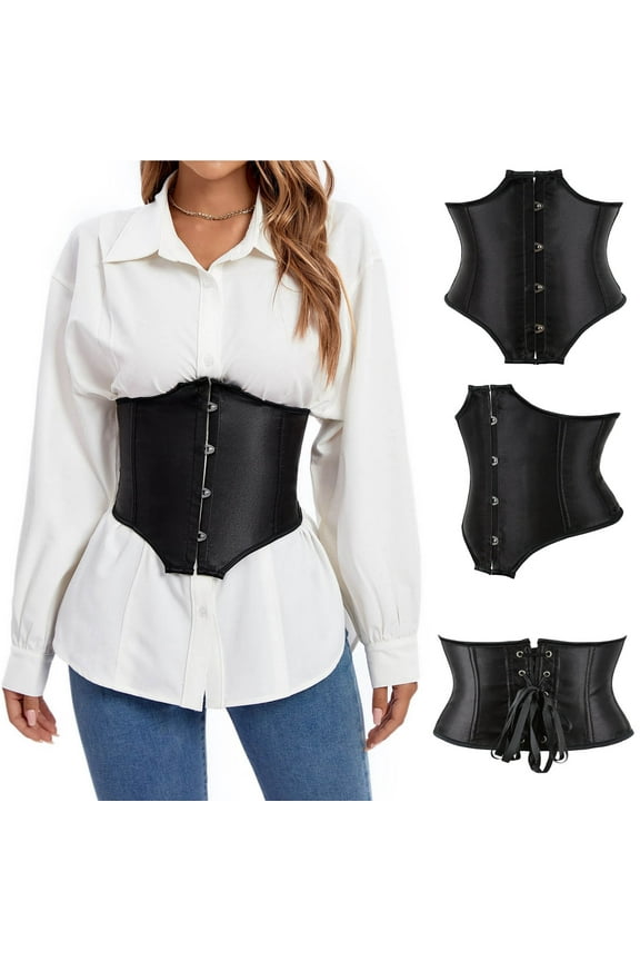 Plus Size Corset Shapewear, Plus Size Corsets for Women Bustier Lingerie for Halloween Costume Dress Bustier Tops Gothic Shapewear Underwear New Style B-25 Black 4XL