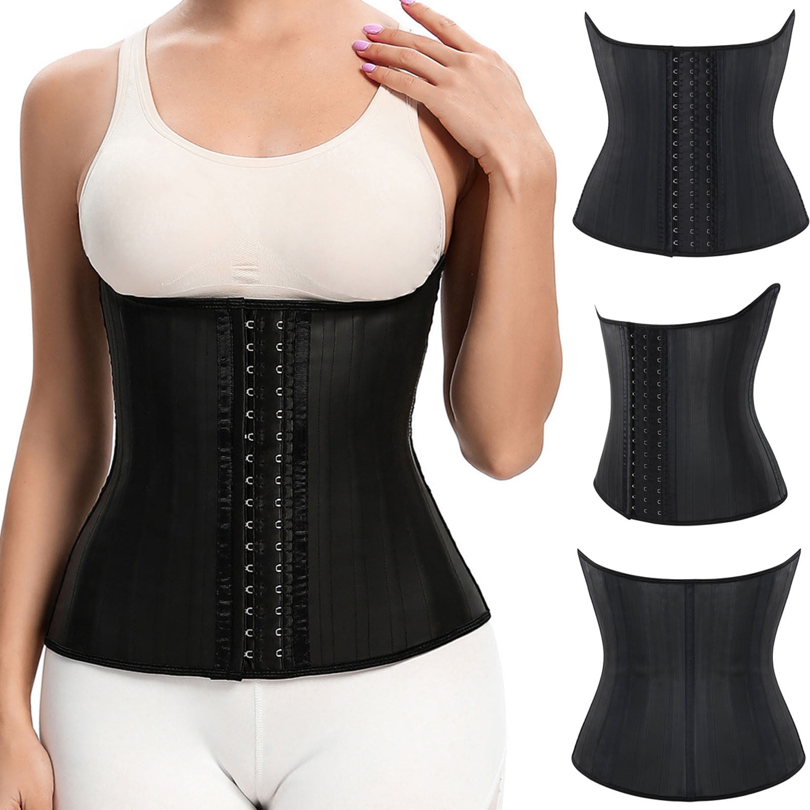 AXXD Clearance Shapewear For Women,Court Corset Gothic Retro Girdle With  Straps Chest Support Bodysuit for Men Shapewear Black S 